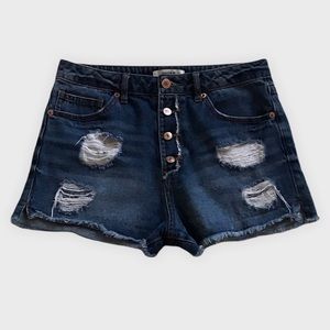 Forever21 Distressed Denim Shorts Size 26